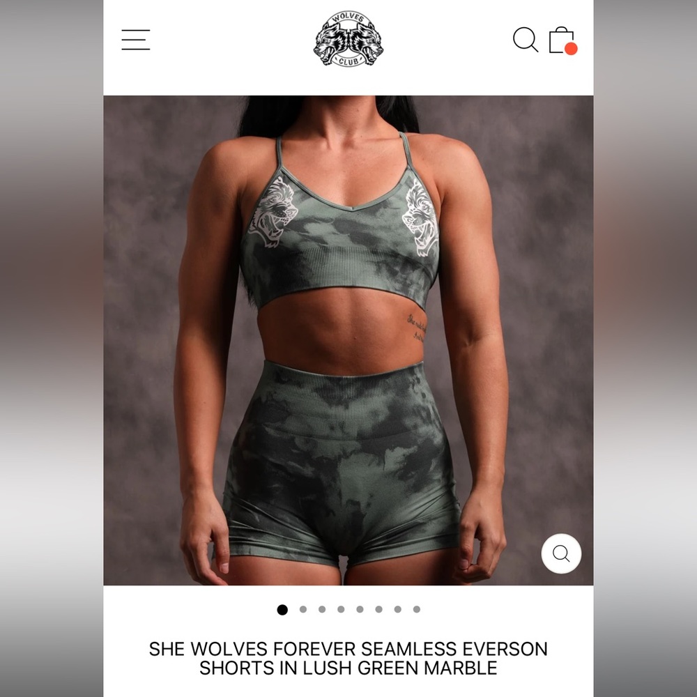 DarcSport She Wolves Green Camo Athletic Shorts BRAND NEW size s